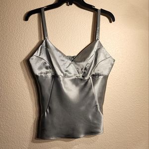 *Mint Green* Nine West Satin V-Neck Spaghetti Strap Top